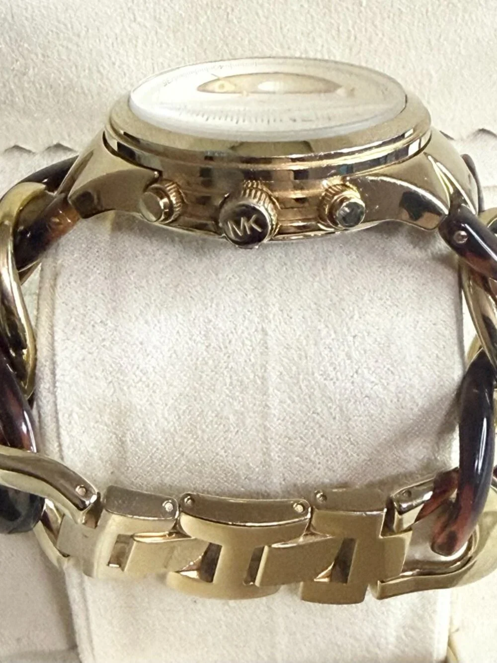 Michael Kors Runway Watch MK-4222 Womens Petite Wrist 38mm Chronograph Chain